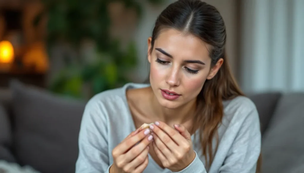 A woman checks her pet for fleas after doing flea and pest control.