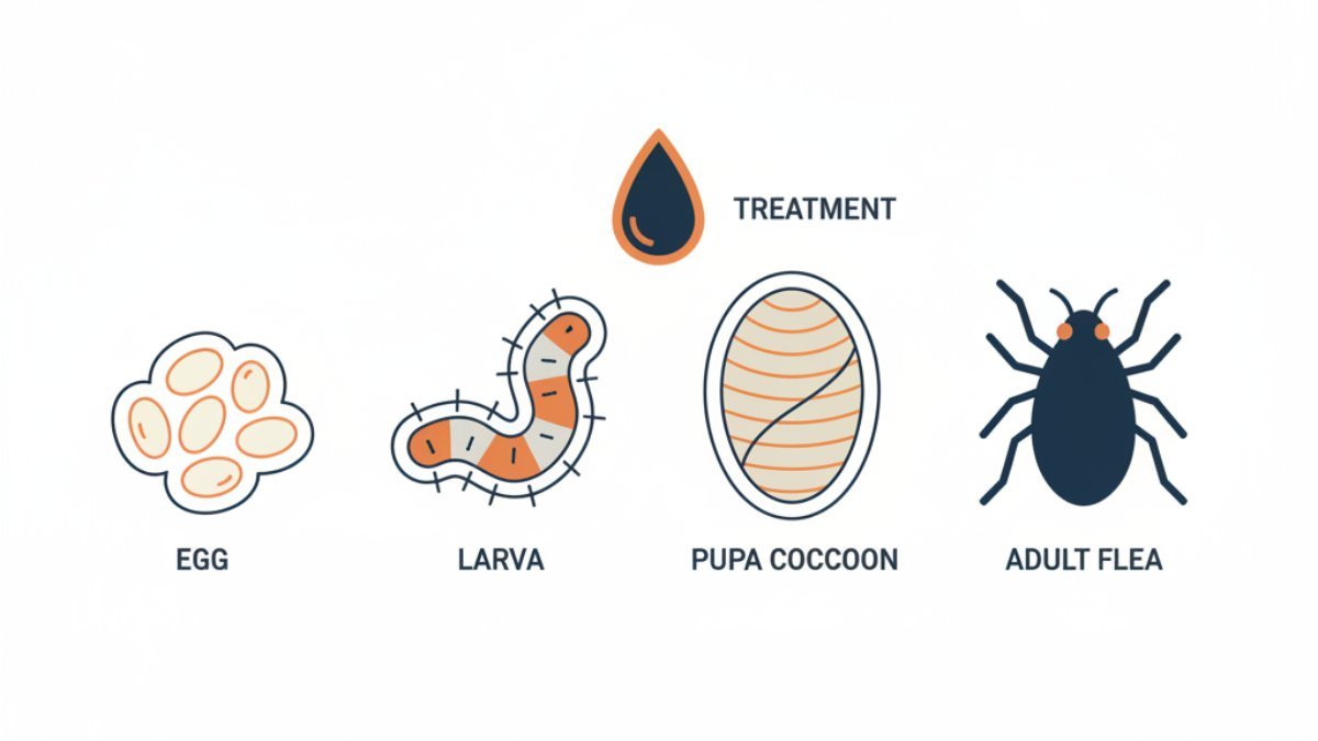 How a professional flea treatment targets the flea life cycle
